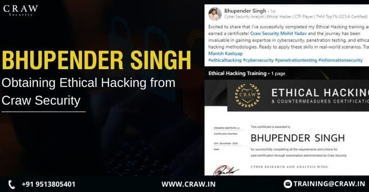 Craw Cyber Security Reviews by Bhupender Singh - Craw Securi...