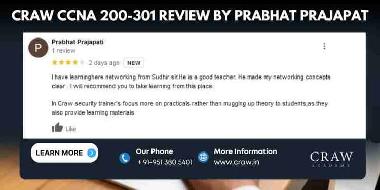 Craw CCNA 200-301 Review by Prabhat Prajapati