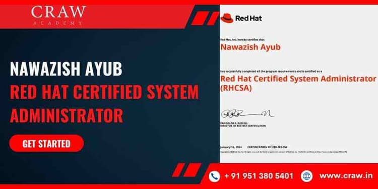 Nawazish Ayub Achieves Red Hat Certified System Administrato...