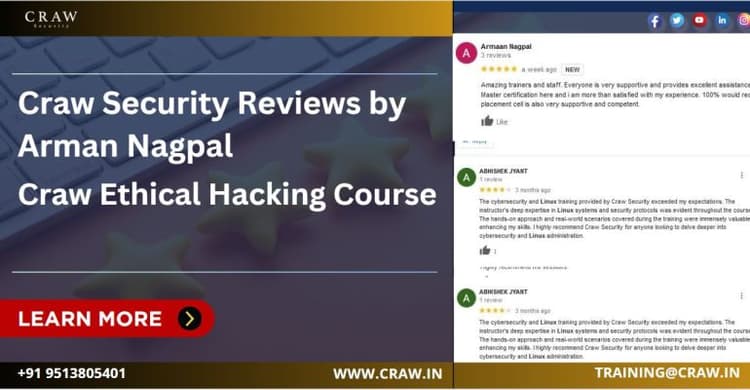 Craw Security Reviews by Arman Nagpal | Ethical Hacking Cour...