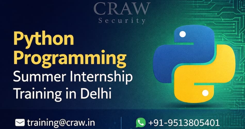 Python programming internship banner in Delhi