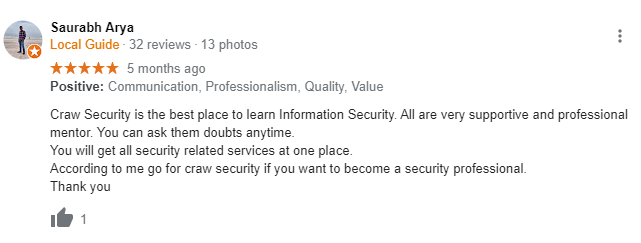 craw cyber Security Reviews