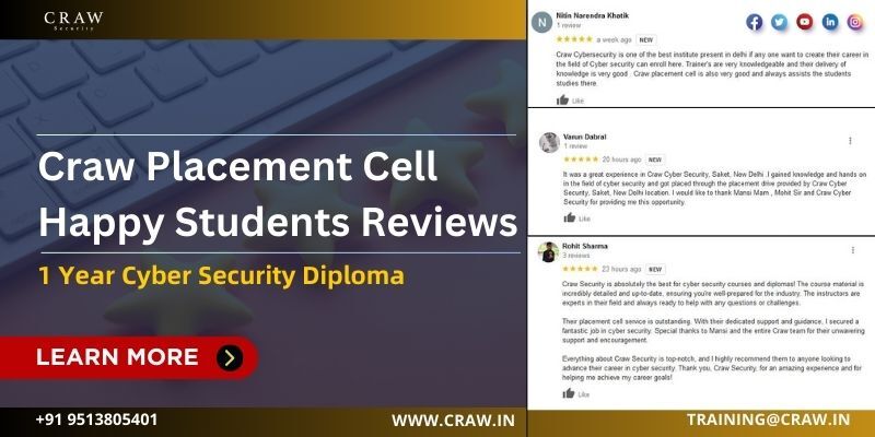 Craw Placement Cell Happy Students Reviews | 1 Year Cyber Security ...