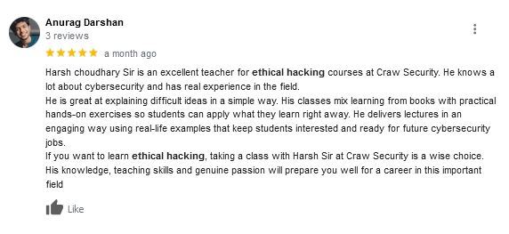 Ethical Hacking Review craw student