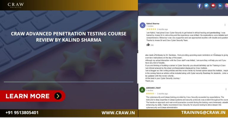 penetration testing course review by kalind sharma